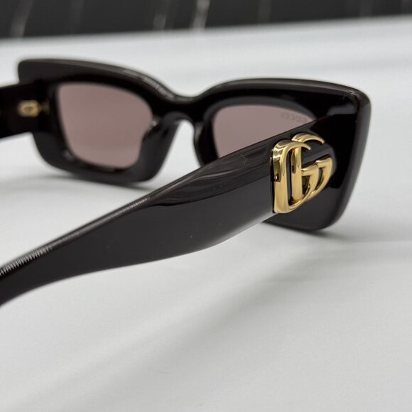 NEW GG1827S 004 GUCCI SHINY BROWN/VIOLET WOMEN GUCCI SUNGLASSES - Picture 10 of 13